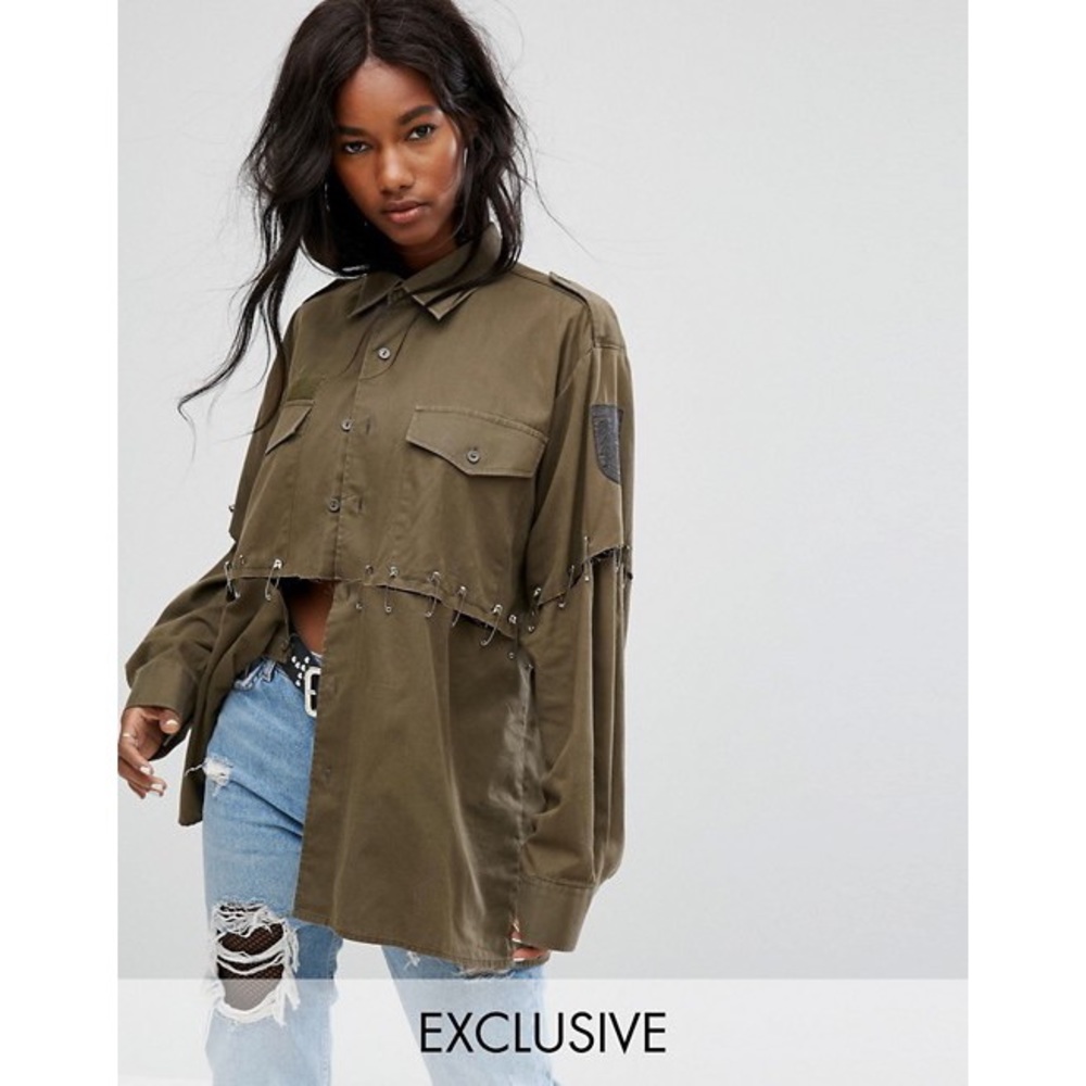 🔥HOST PICK🔥 SOLD!! Milk It Vintage Military Shirt